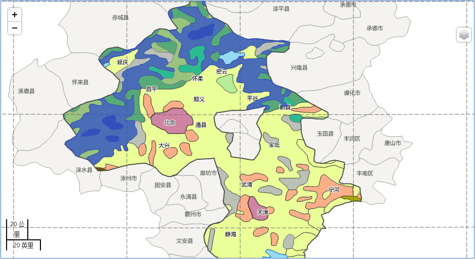 京津土地利用现状图