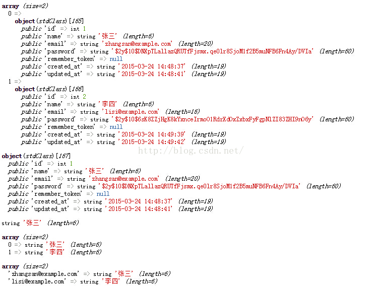 Laravel SQL查询中first, pluck与lists方法的使用