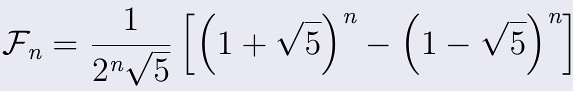 斐波拉契数列通项公式