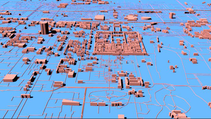 利用blender+Open Street Map+blender-geo制作3D地图渲染图