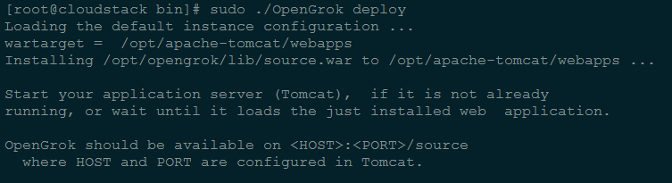 sudo ./OpenGrok deplay