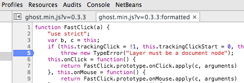 一个 Chrome Dev Tools 断点