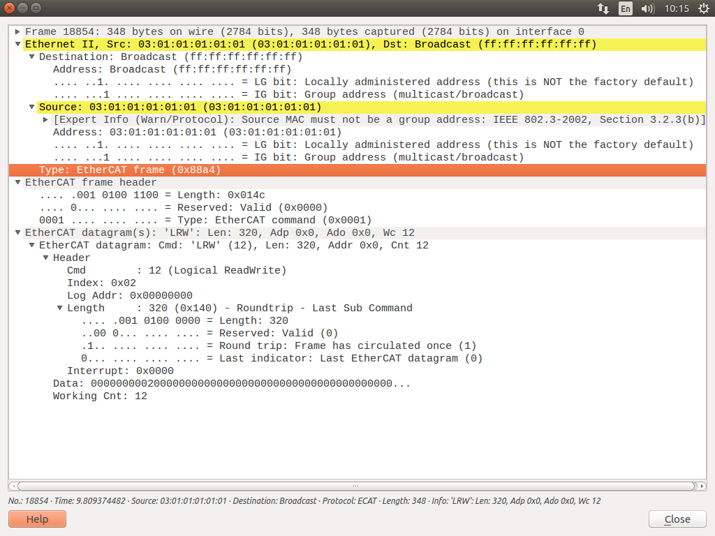 wireshark 抓取 TCP/IP & Ethercat_只用重启设备时wireshark能抓到ethercatCSDN博客