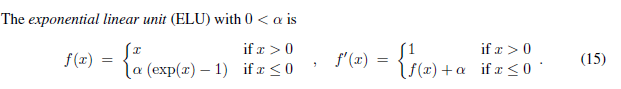 【深度学习】论文导读：ELU激活函数的提出（FAST AND ACCURATE DEEP NETWORK LEARNING BY EXPONENTIAL LINEAR UNITS (ELUS)）