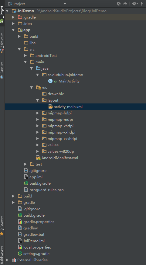 不含JNI的目录结构