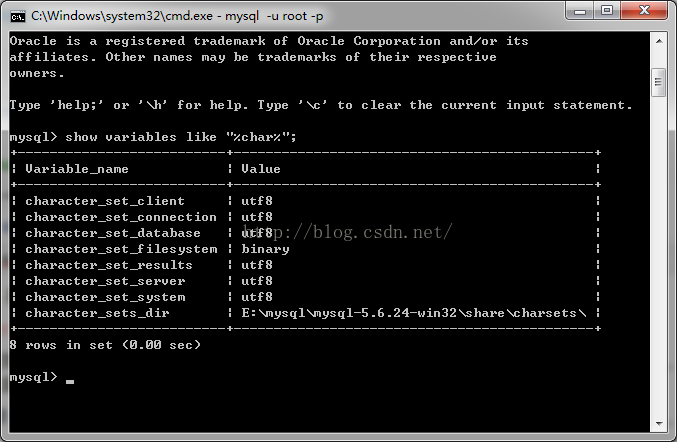 
			
				Windows下修改mysql编码为utf-8			