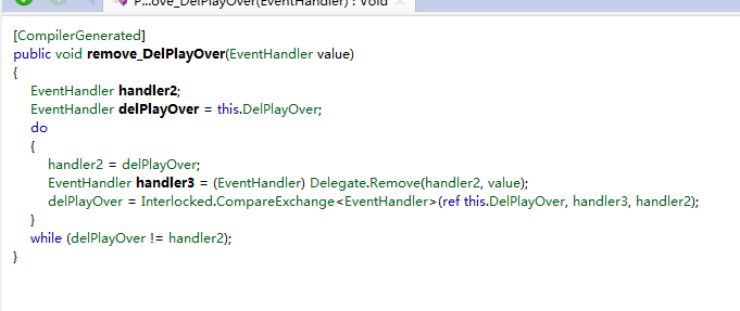 remove_DelPlayOver(EventHandler)的内容