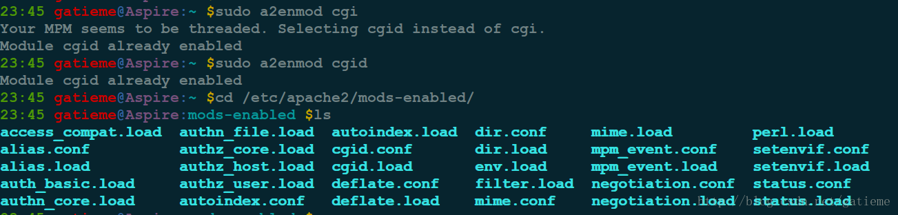 开启 <code>cgid</code> 模块