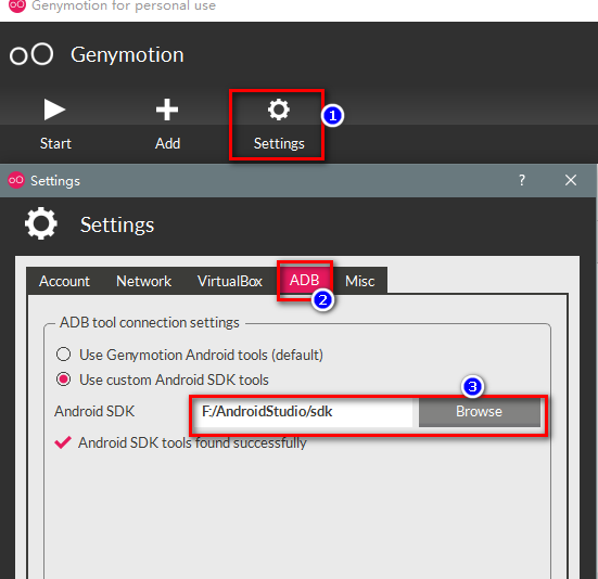 填写自己的SDK路径