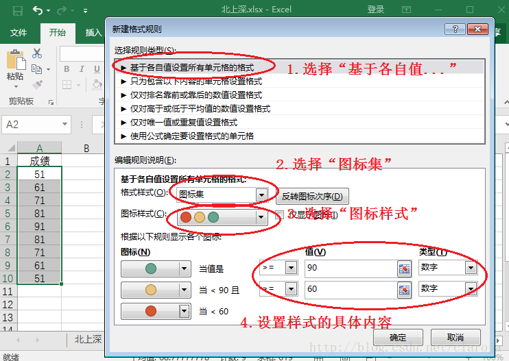 Excel——条件格式化（conditional formatting）