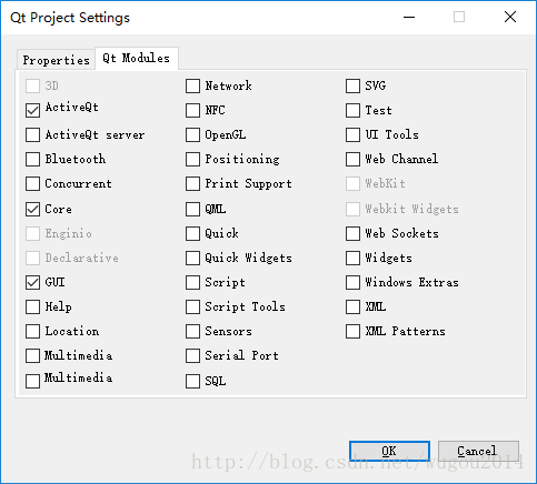 qt modules添加