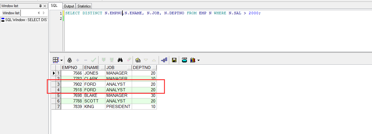 PLSQL 基础教程 三 查询(SELECT)