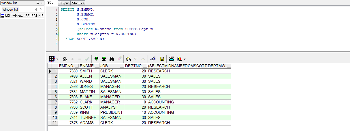 PLSQL 基础教程 三 查询(SELECT)