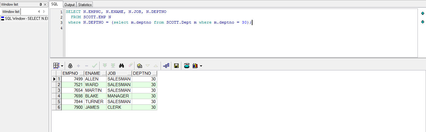 PLSQL 基础教程 三 查询(SELECT)