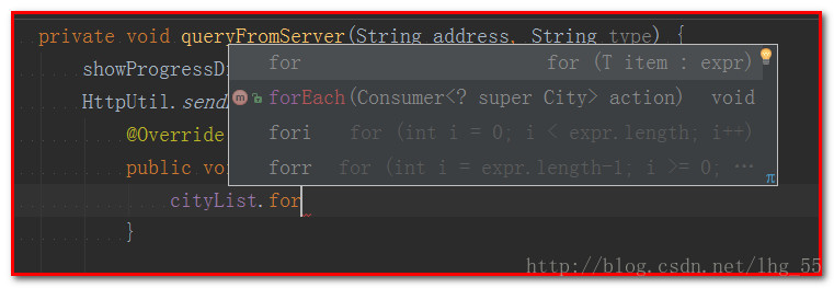
			
				AndroidStudio快速写增强型for循环			