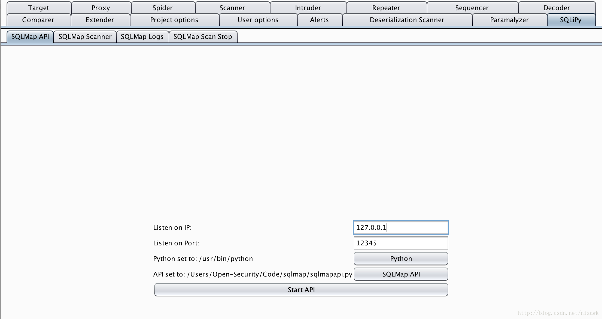 SQLMap API