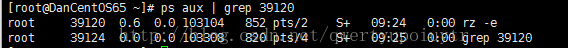Machine generated alternative text:[ root@Dancent0S65 €g:24 €g:25 root root ps 3912€ €.6 €.€ 39124 €.€ €.€ aux I grep 39126 1€31€4 852 pts/2 1€33€8 82€ pts/4 rz -e €:ø€ grep 3912€