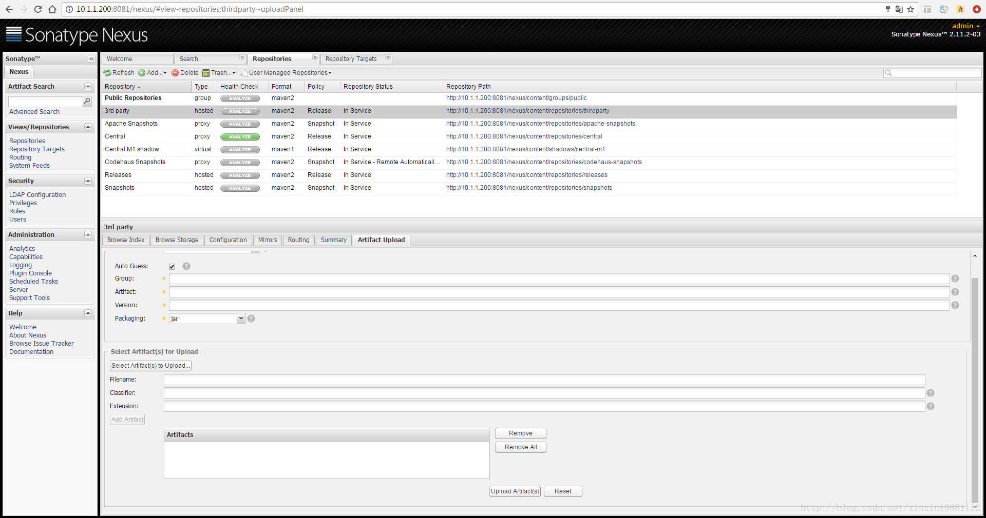 Browser storage. Nexus oss repository Manager. Sonatype Nexus repository Manager 2. Maven repository Central. Maven Analytics.