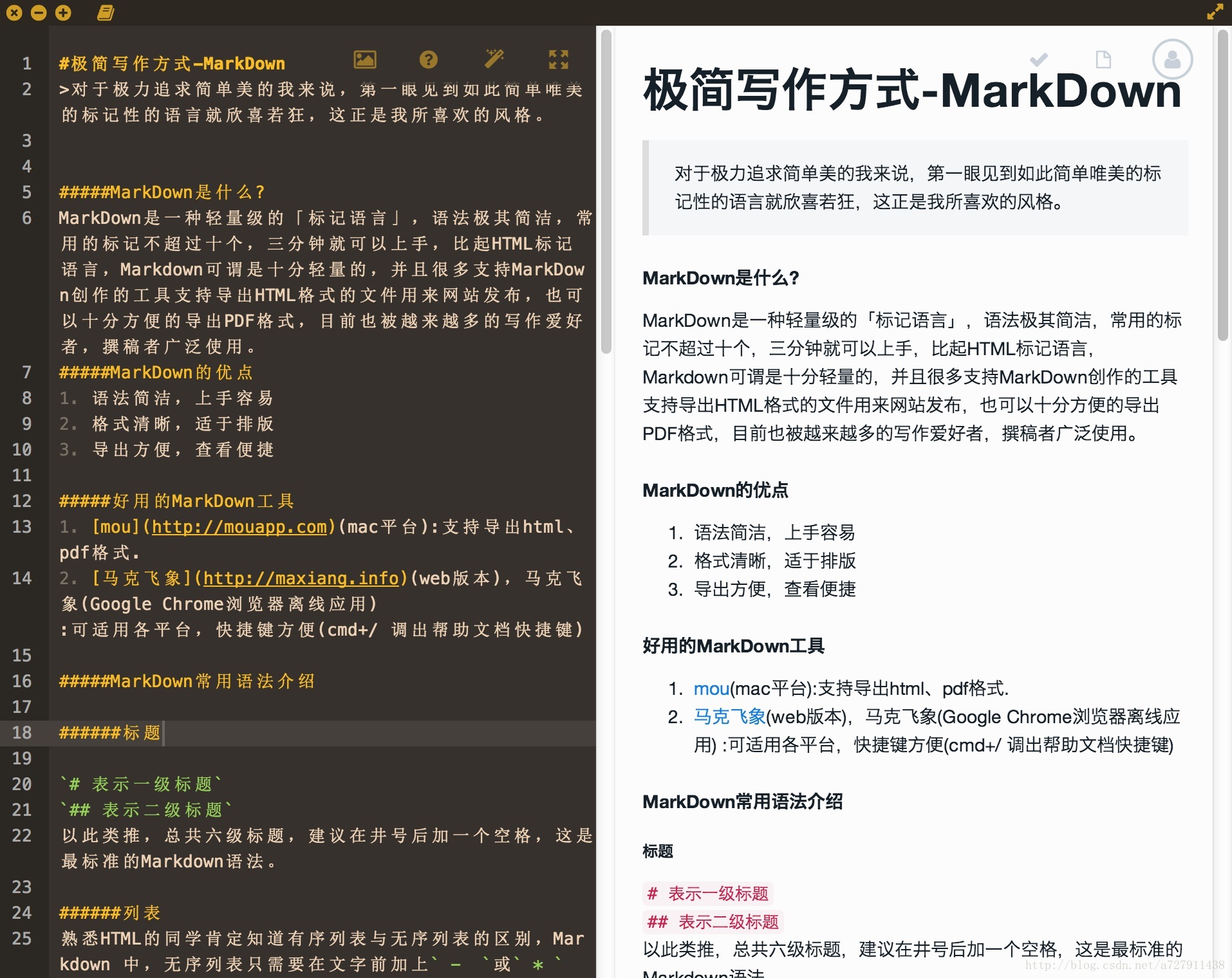 Markdown编辑器