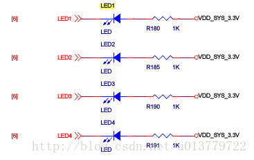 TINY4412 LED灯电路