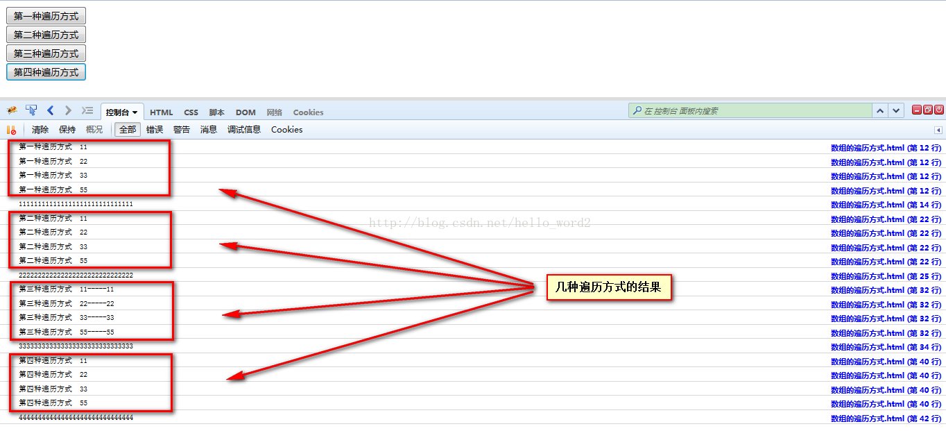 
			
				js中数组的4种遍历方式			
