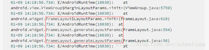 可以从报错中发现是FrameLayout出了问题