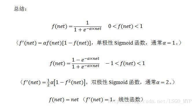 Matlab与机器学习 -- BP网络神经元上的转移函数