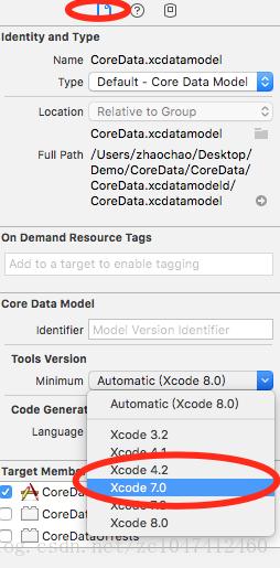 Tools Version的Minimum选择Xcode7.0