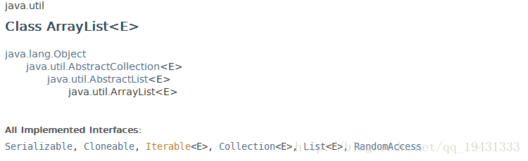 ArrayList继承关系