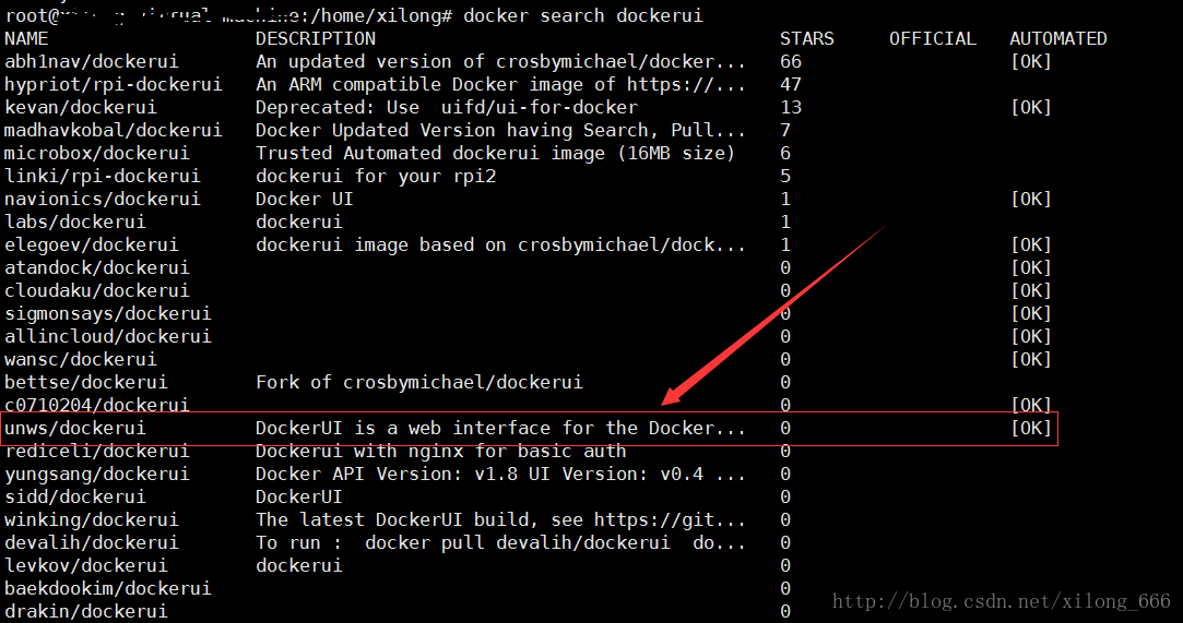 search where the dockerui is