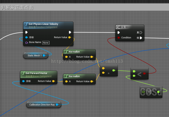 UE4 判断正面点击