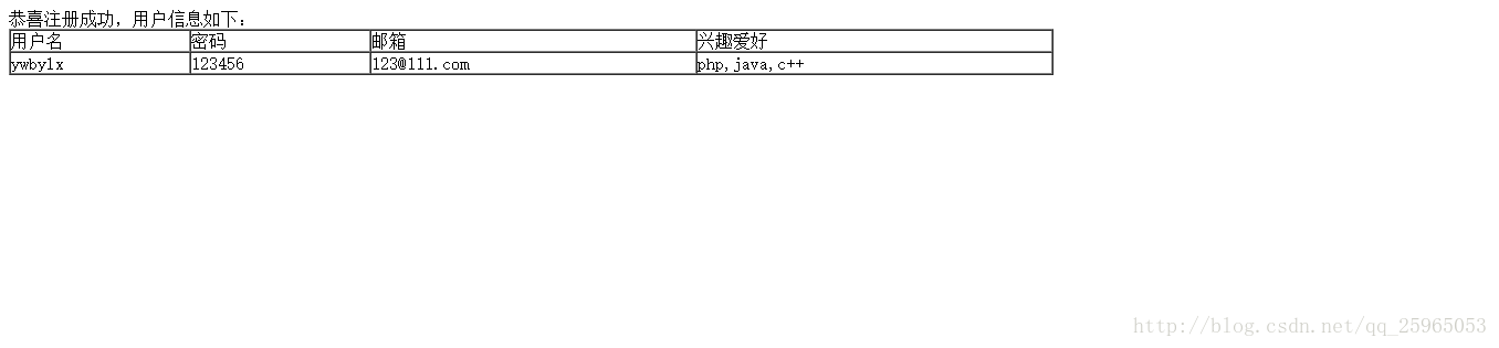 注册成功返回页面