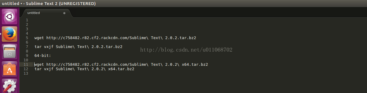 linux之用wget下sublime简单使用总结