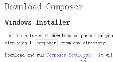composer windows安装,使用新手入门