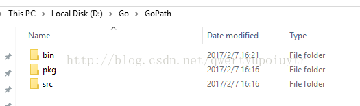 ThisPC Local Disk Go Name Go Path Date modified 2017/2/7 16:21 2017/2/7 16:16 2017/2/7 16:16 Type File folder File folder File folder