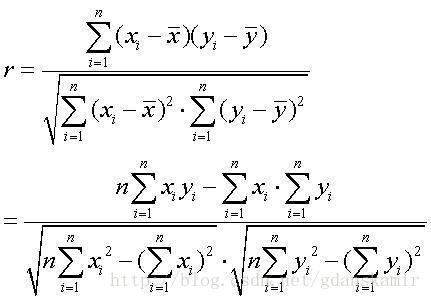线性相关系数公式