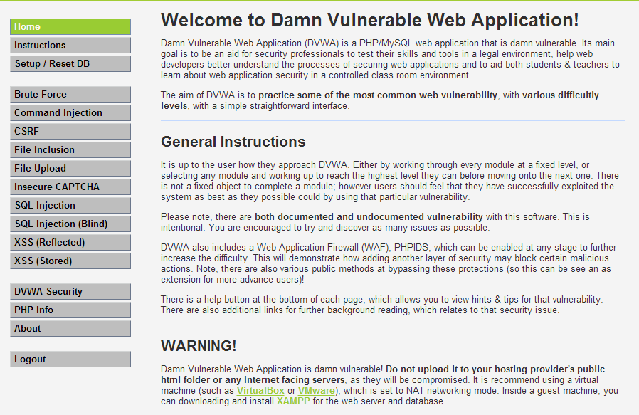 DVWA系列(一)----DVWA简介