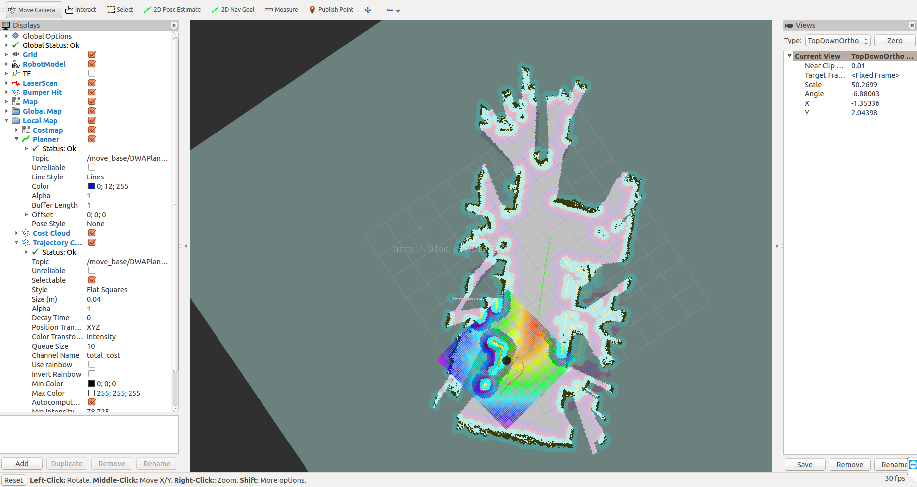 
			
				Turtlebot(Kuboki)+Kinect+Huyoko建立gmapping地图，实现自主避障导航			