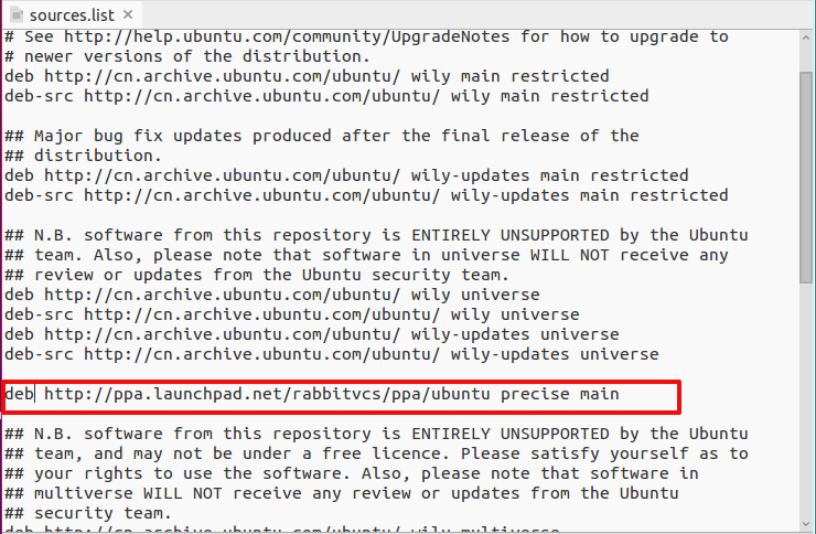 Ubuntu15安装RabbitVCS(SVN)客户端
