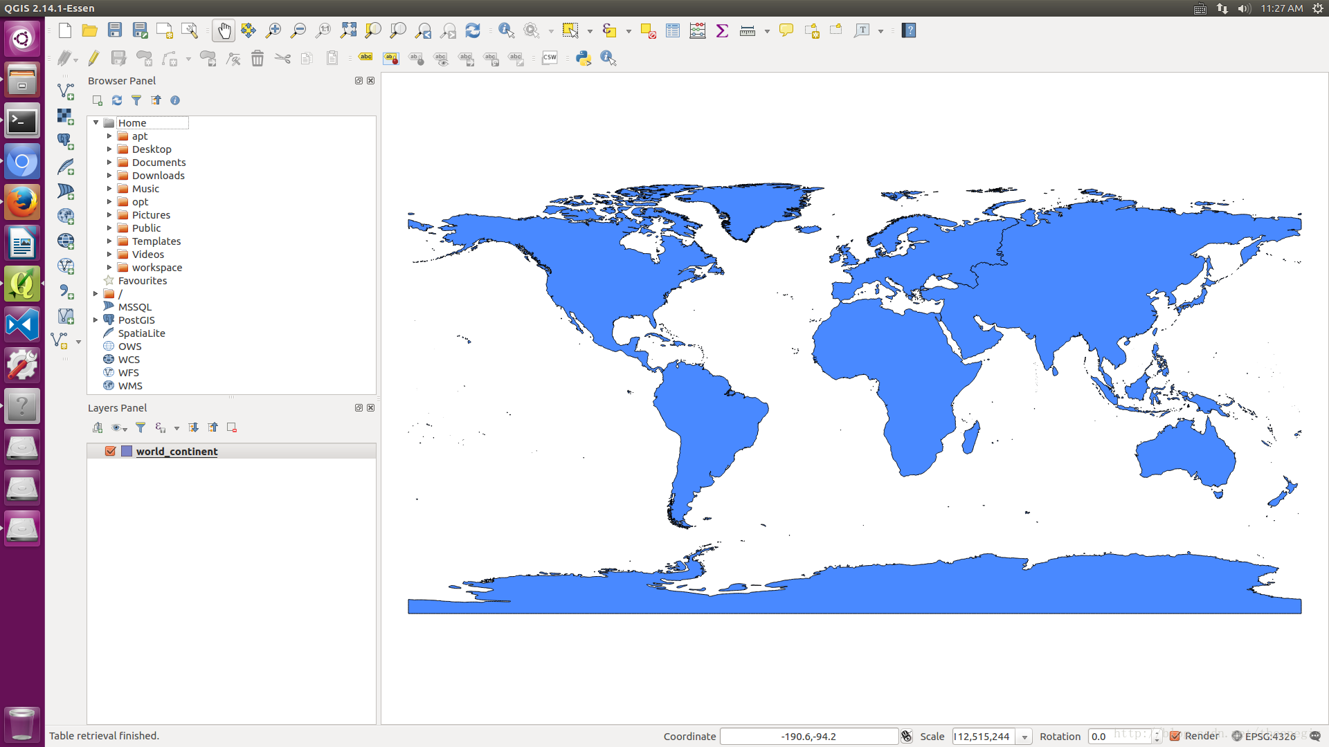 QGIS連線PostGIS