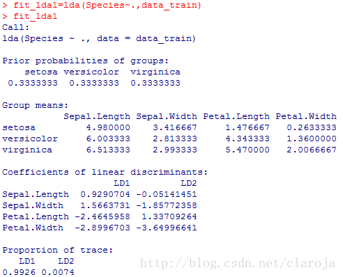 R语言分类算法之费希尔(Fisher)判别