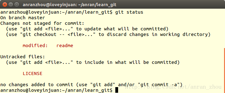 git status