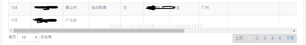Jquery Datatable的使用样例（ssm+bootstrsp框架下）服务器端分页