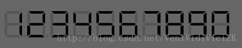 用LED数码管表示数字0-9