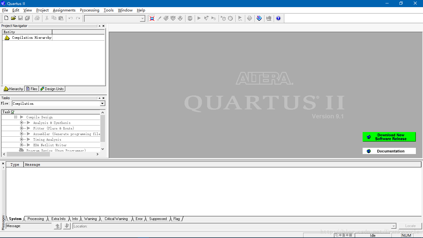 quartus软件首页