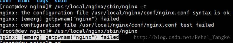 [emerg] getpwnam("nginx") failed