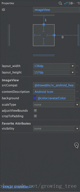 Favorites Attributes on Layout Editor Properties Panel