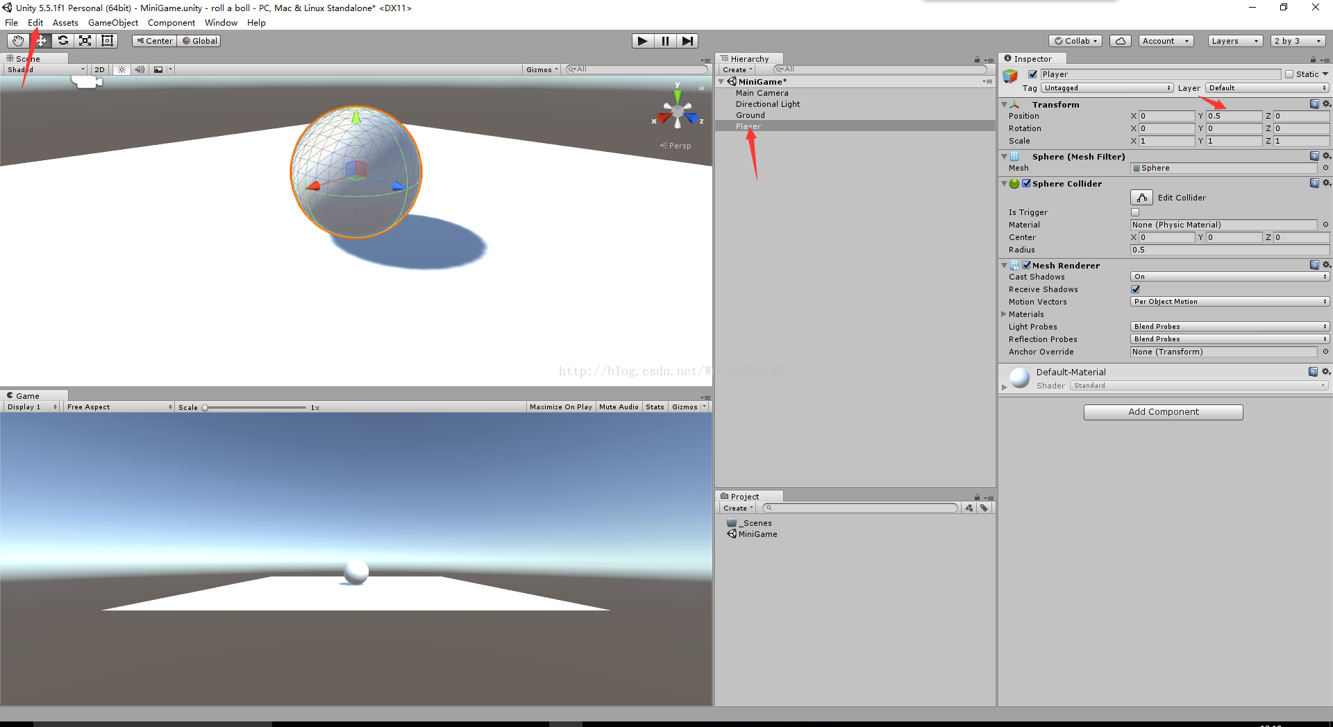 Unity 3d 官方教程 Roll A Ball 学习记录 探索字符串