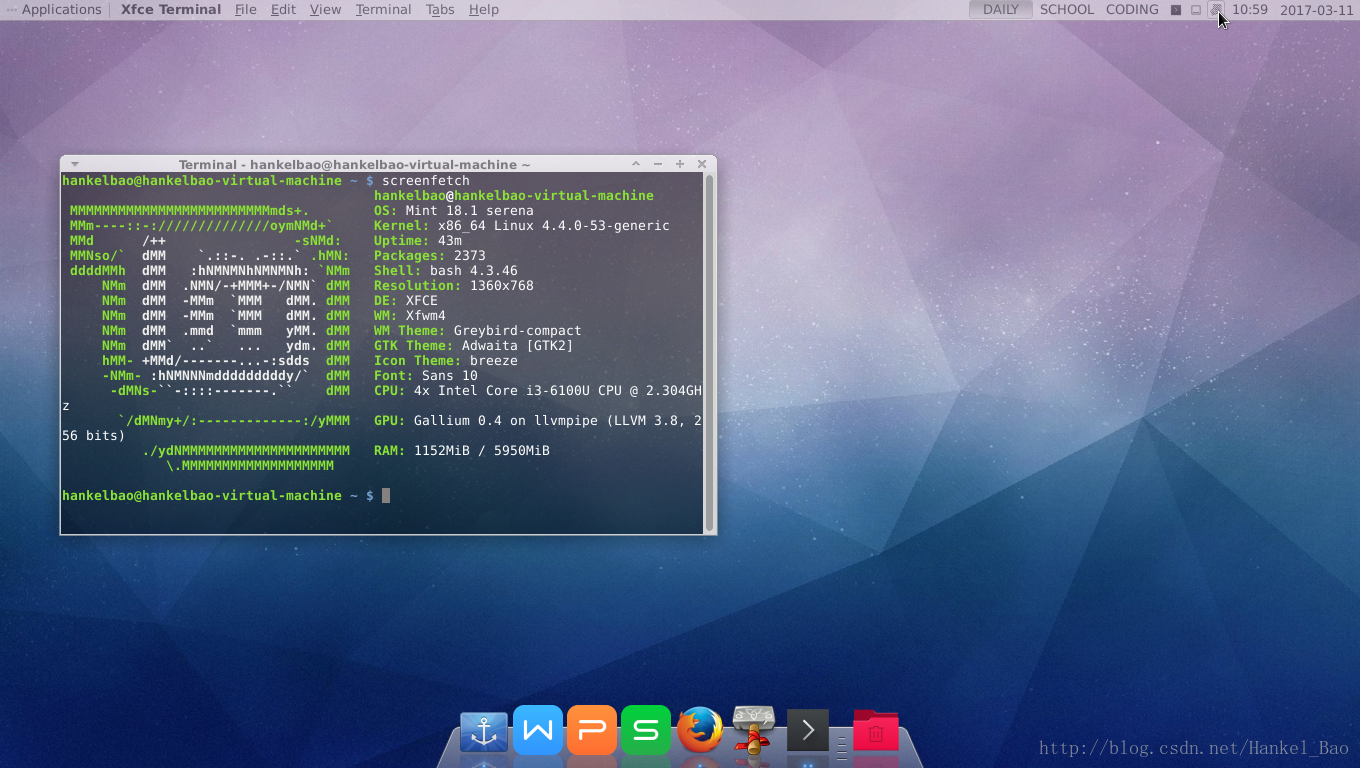 linux mint xfce 桌面