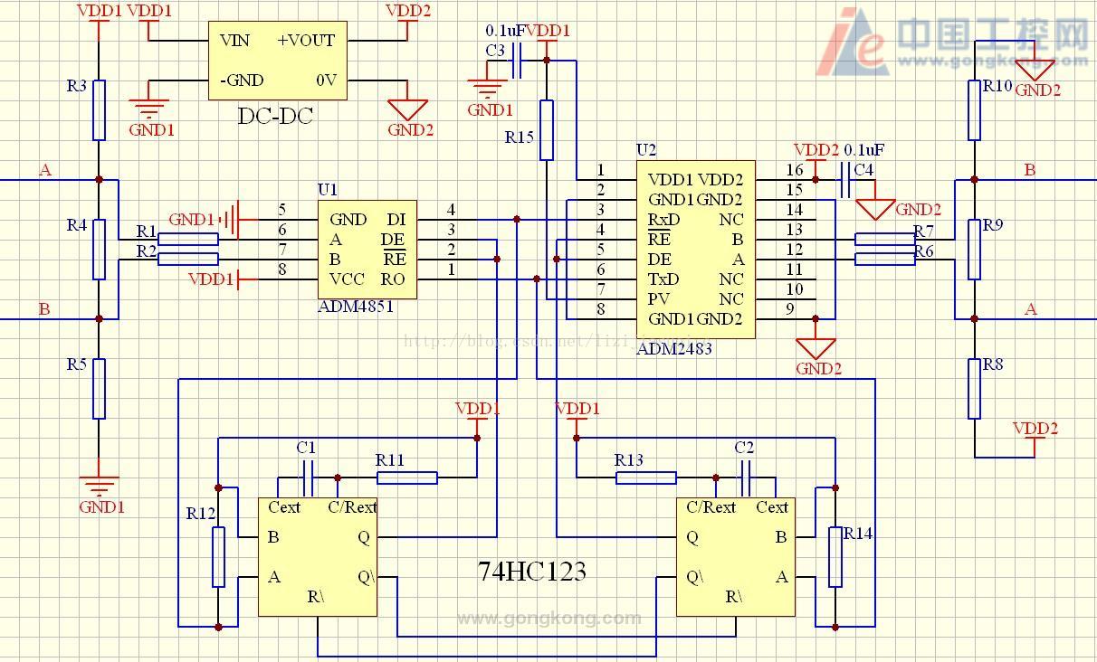 Adm485arz схема включения